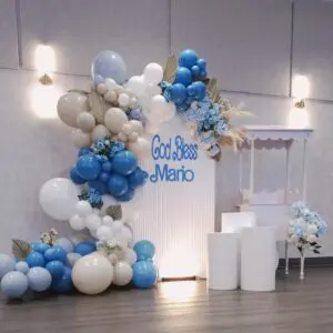 Baptism Balloon Decor Package – Blue & White Theme (for Boys)