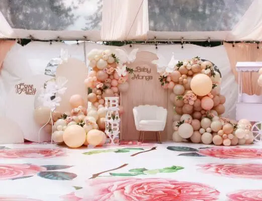 Baby shower balloon arch in Brampton