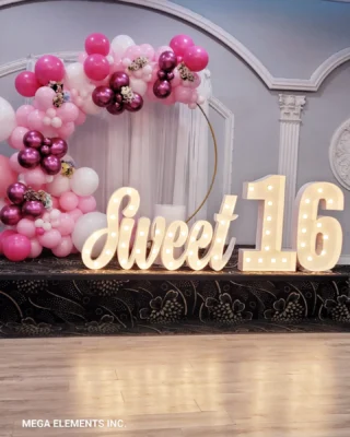 Sweet 16 balloon decor
