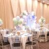 Under the sea baby shower backdrop with turtle and jellyfish cutouts